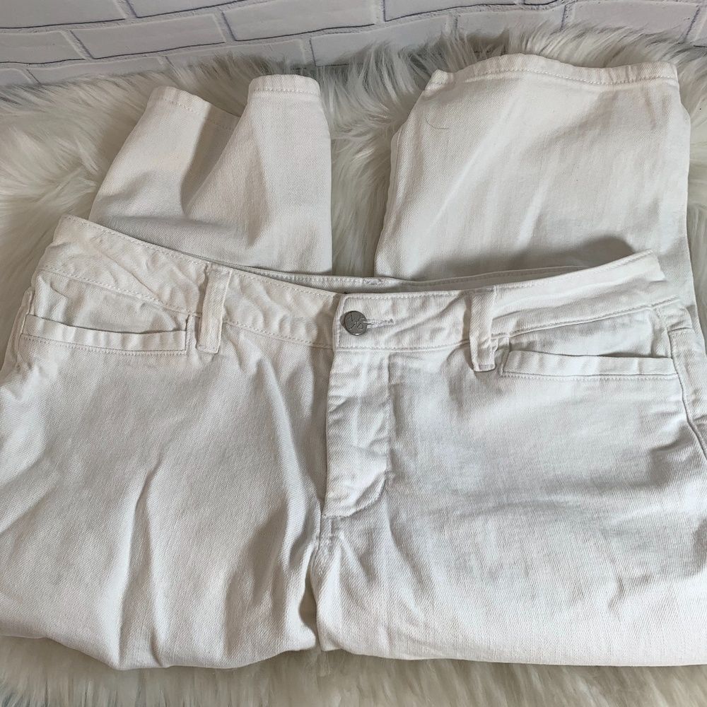 NYDJ White Lift And Tuck Capri Jeans Sz 8P